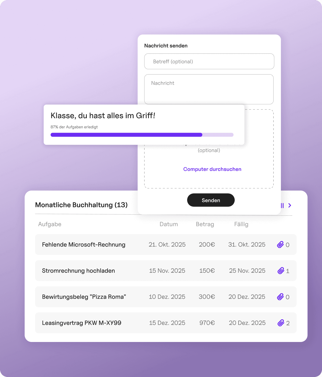 Seamless dashboard mockup